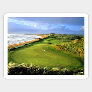 First Hole at Doonbeg, Ireland Sticker